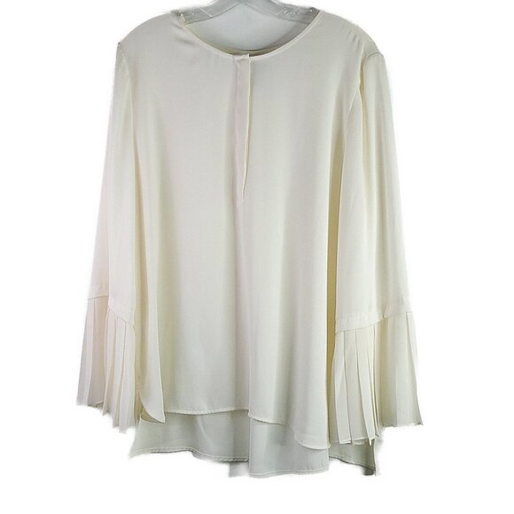 Chico's - Ivory Long Sleeve Blouse - Size 16 - Picture 1 of 6